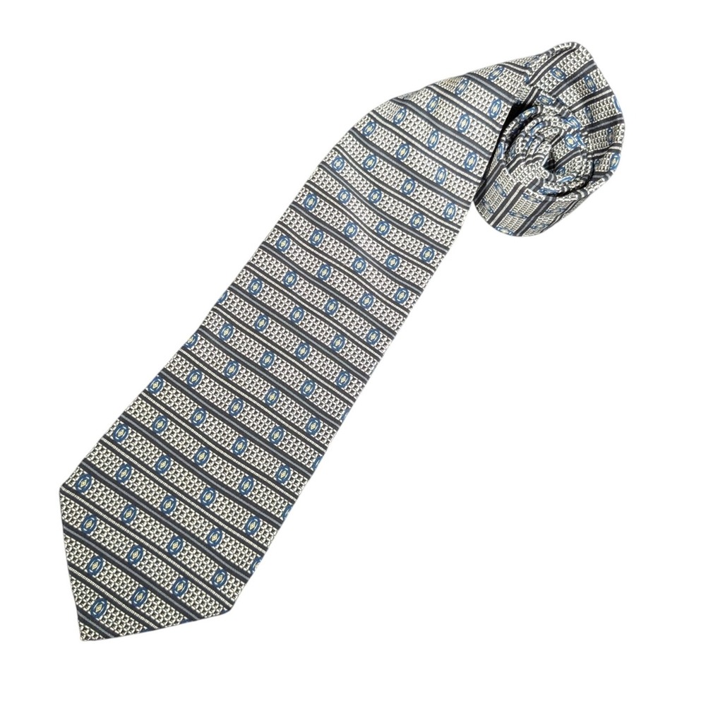 Stafford Made in Italy 100% Silk Geometric Pattern Necktie Men's Formal Business